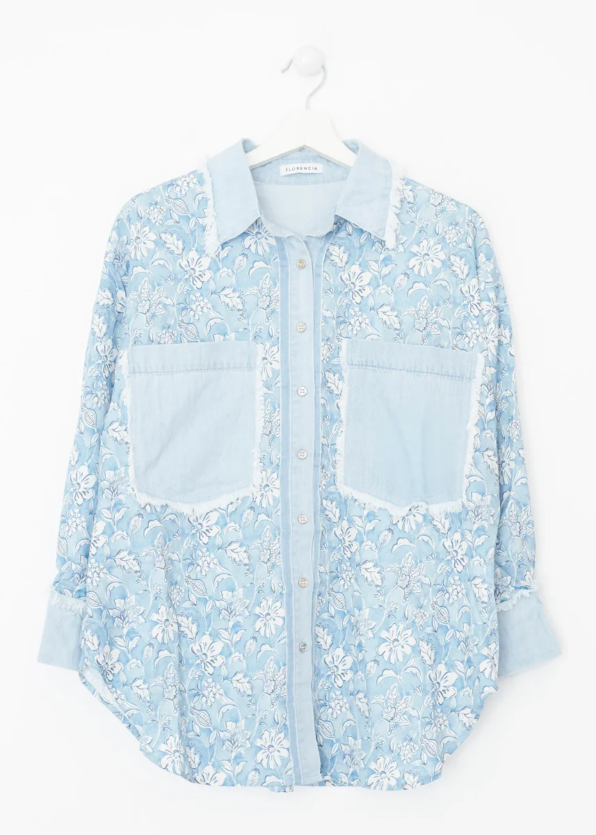 Camisa estampada denim - Imagen 5