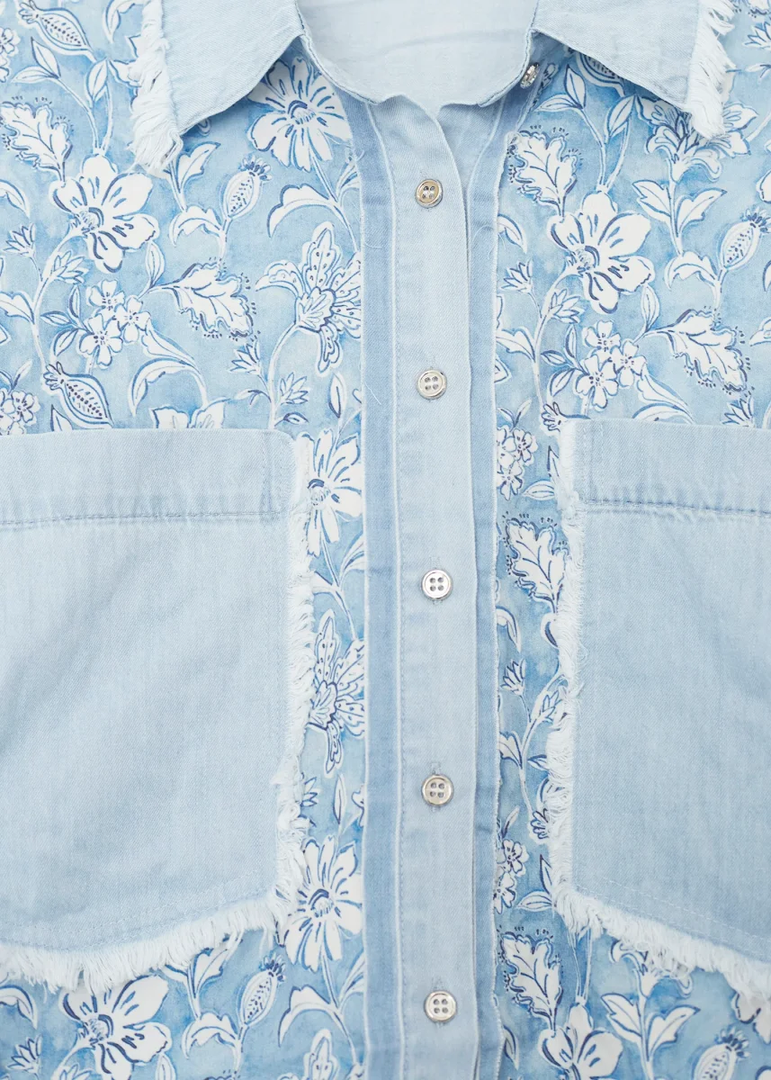 Camisa estampada denim - Imagen 6