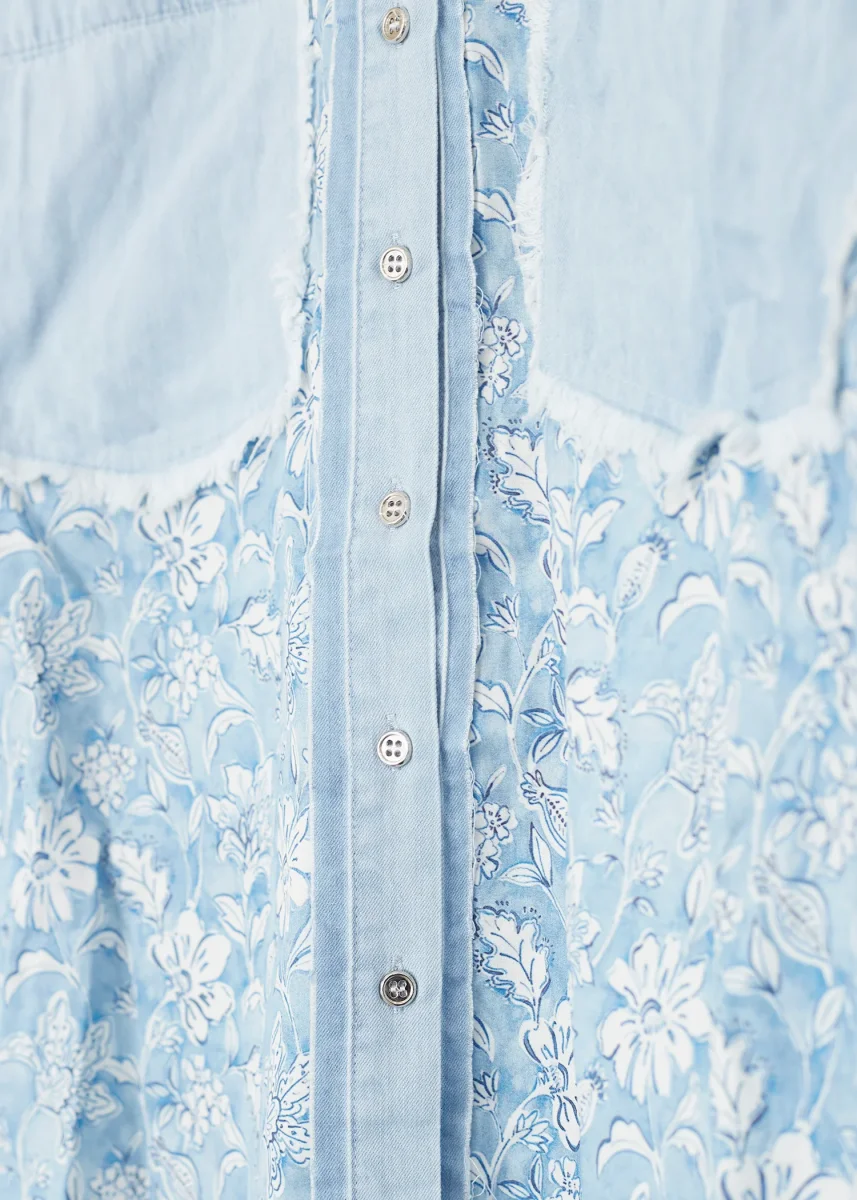Camisa estampada denim - Imagen 7
