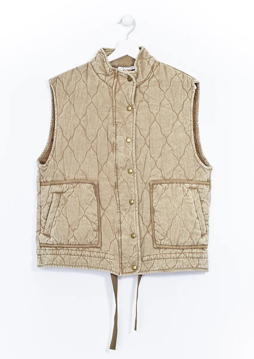 Chaleco denim acolchado - Imagen 9