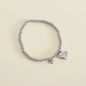 Pulsera bolitas corazón