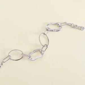 Pulsera combinada óvalos texturados