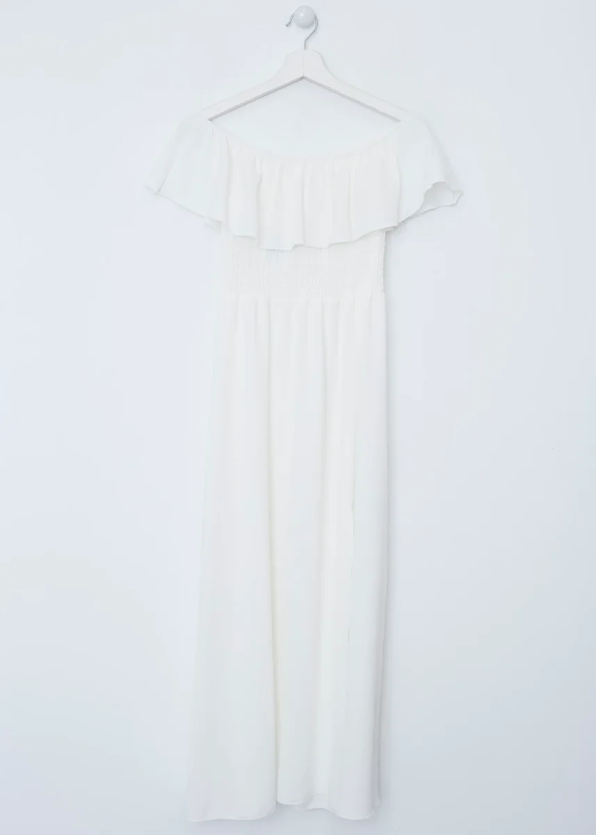 Vestido fruncido volante - Imagen 4