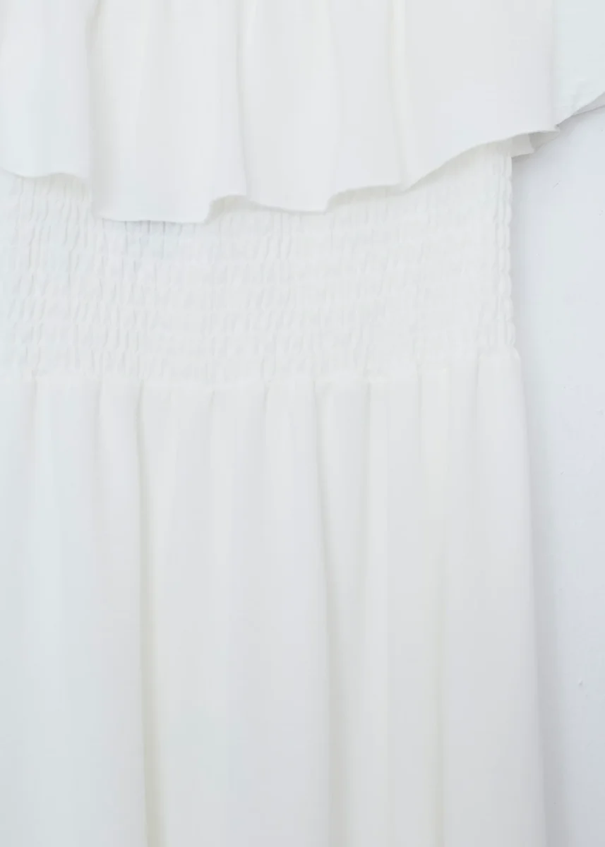 Vestido fruncido volante - Imagen 5