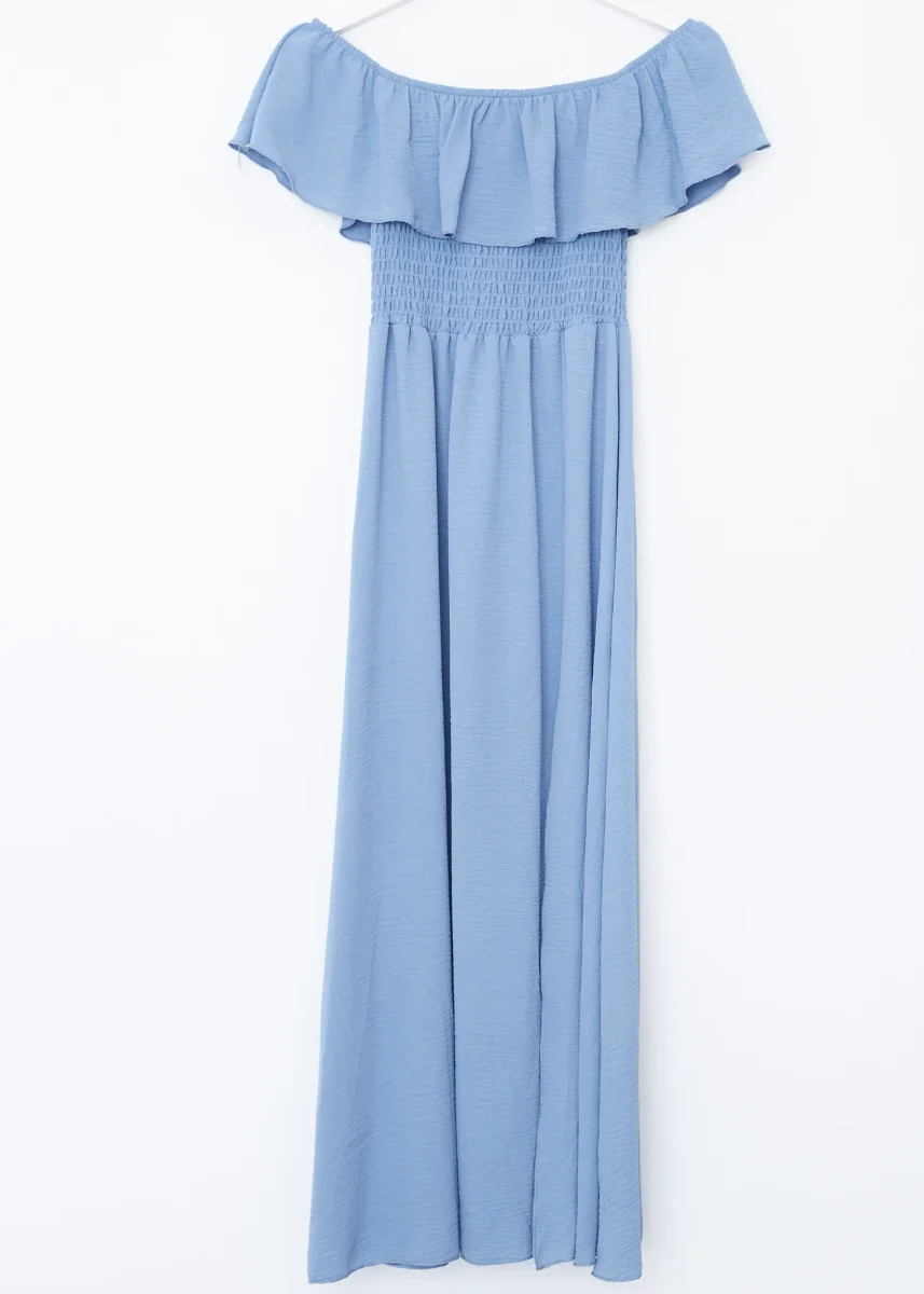 Vestido fruncido volante - Imagen 8
