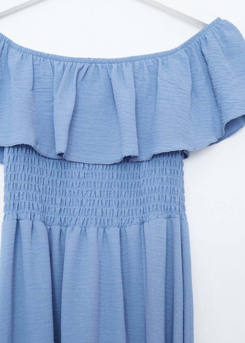 Vestido fruncido volante - Imagen 9