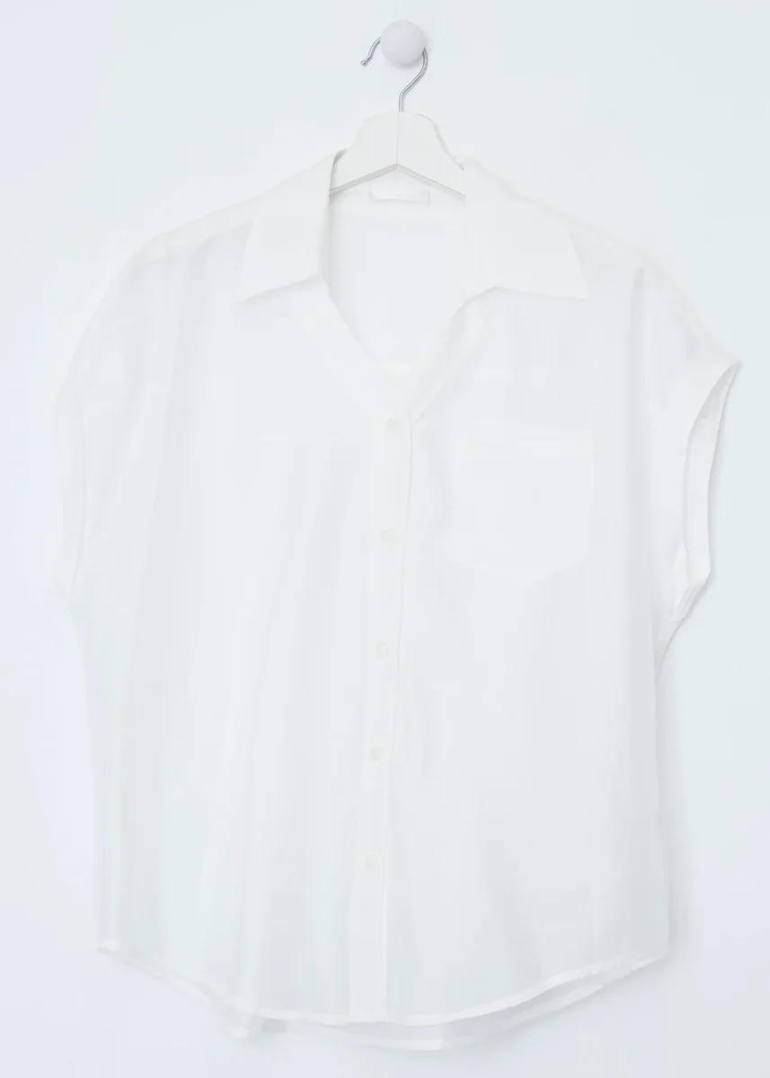 Camisa organza bolsillo - Imagen 8
