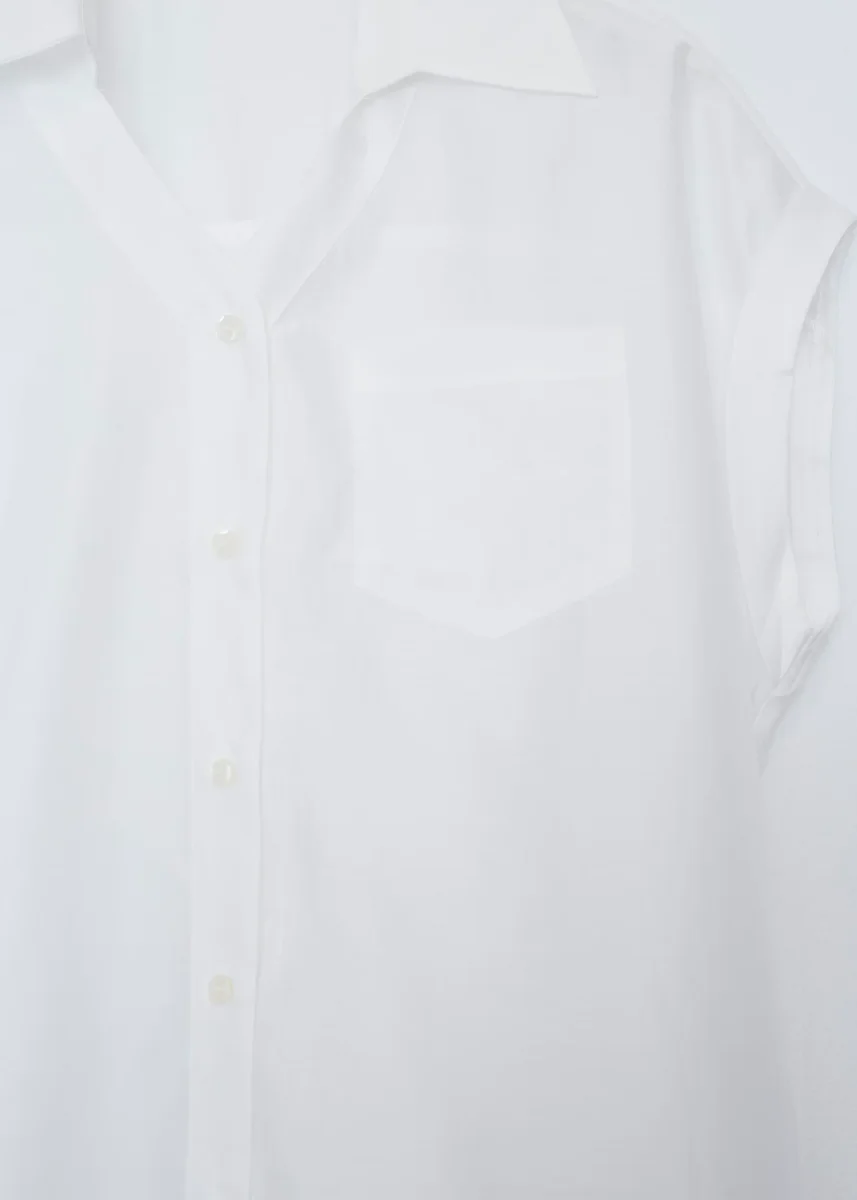 Camisa organza bolsillo - Imagen 9