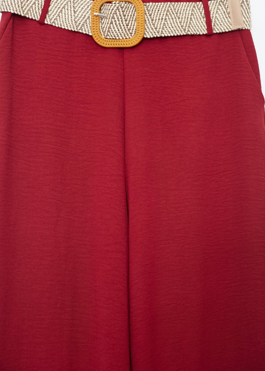 Pantalón fluido cinturón - Imagen 5