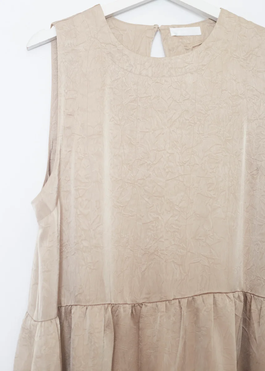 Vestido largo raso - Imagen 7