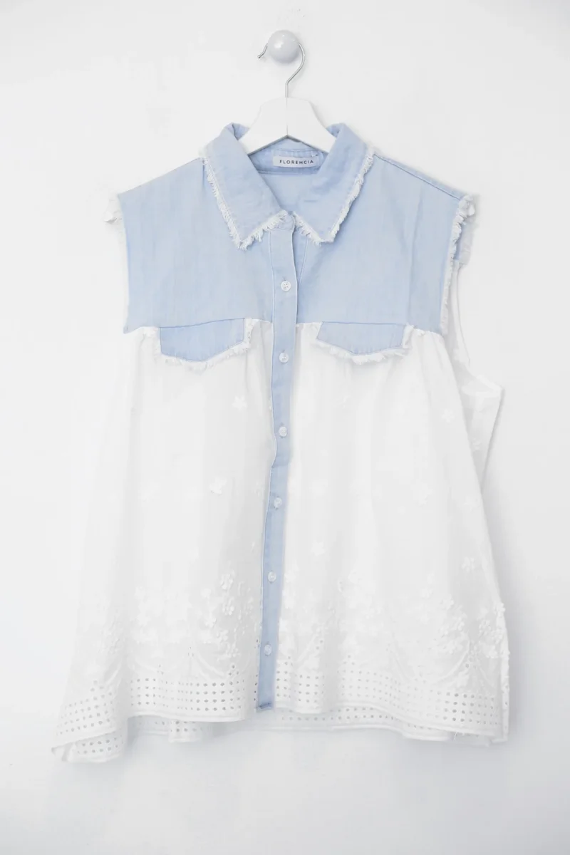 Camisa batista denim - Imagen 4