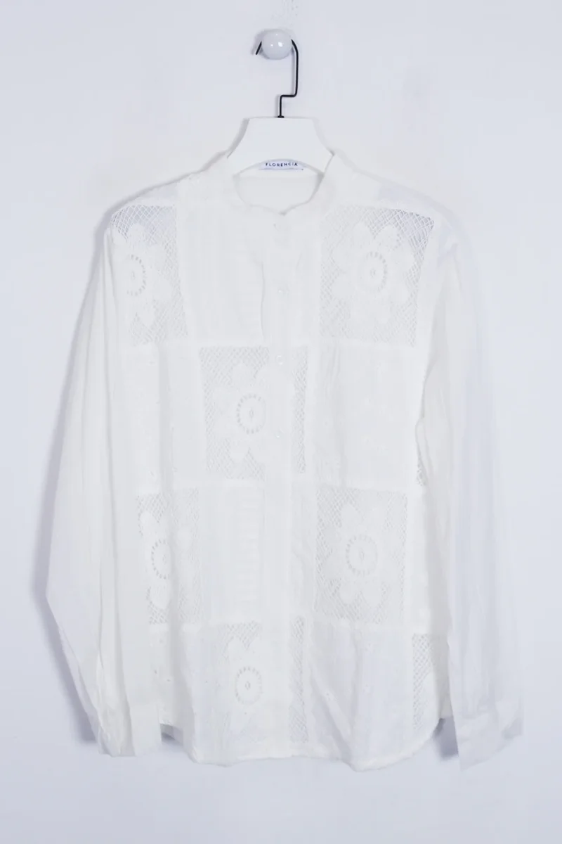 Camisa bordada patchwork - Imagen 6
