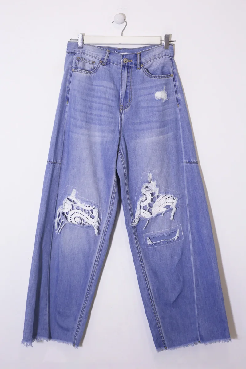 Jeans rotos guipur - Imagen 4