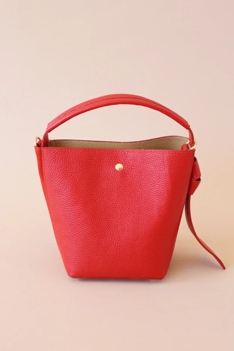 Bolso bucket piel - Imagen 5