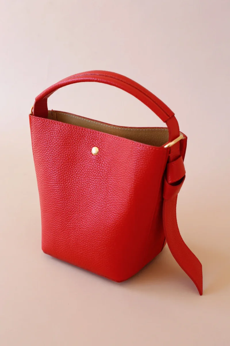 Bolso bucket piel - Imagen 6