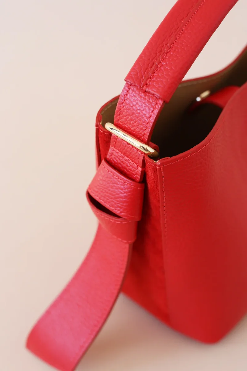 Bolso bucket piel - Imagen 7