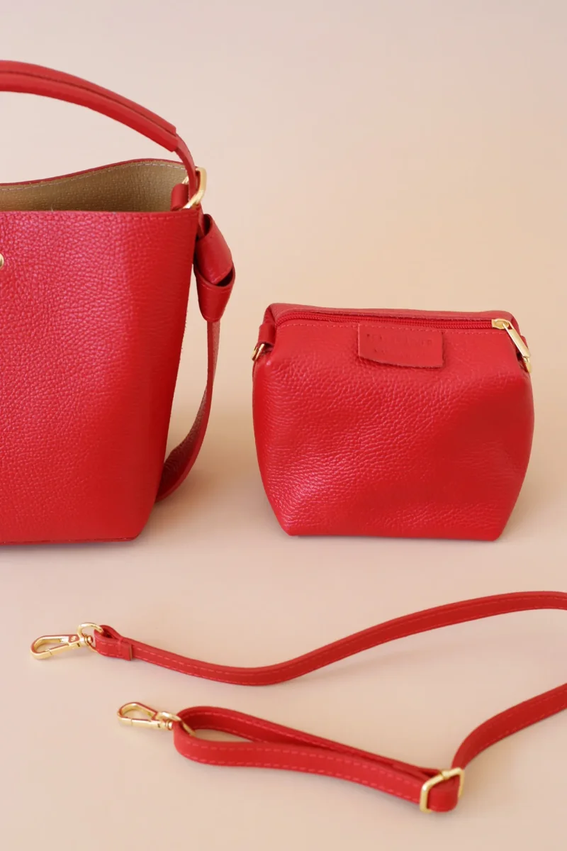 Bolso bucket piel - Imagen 8