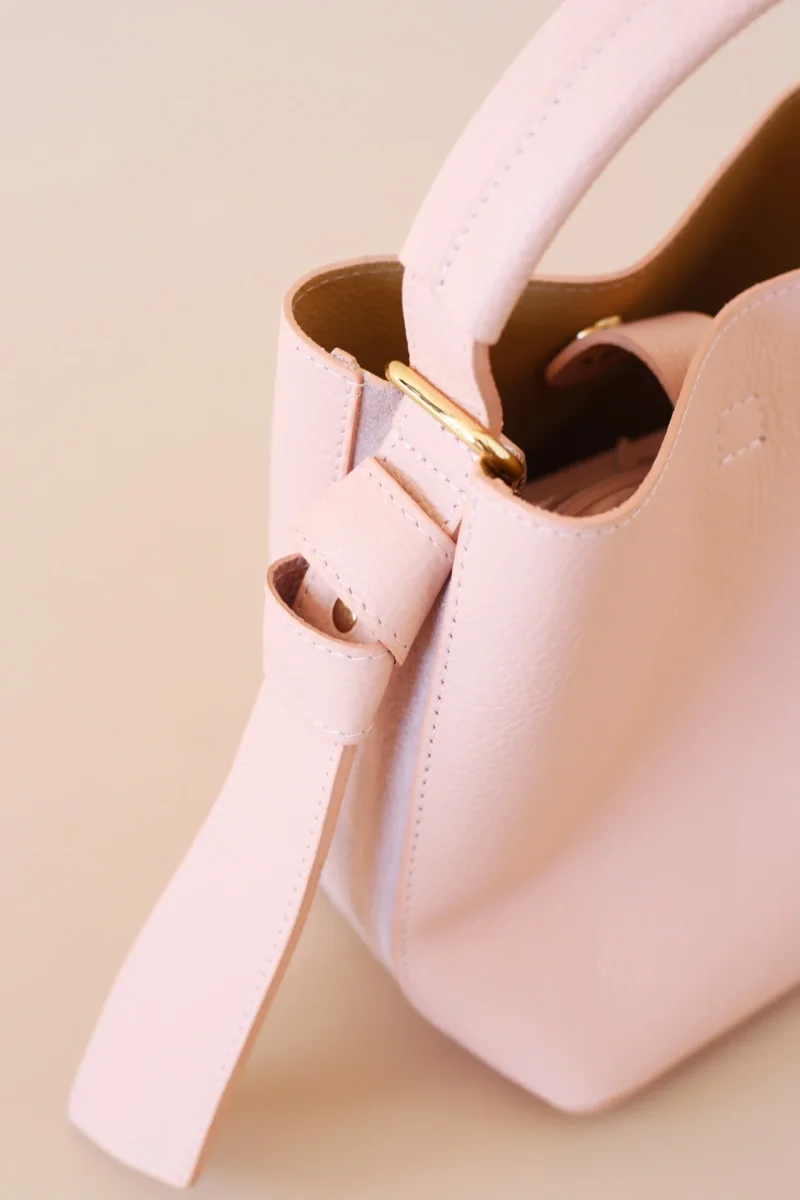 Bolso bucket piel - Imagen 4