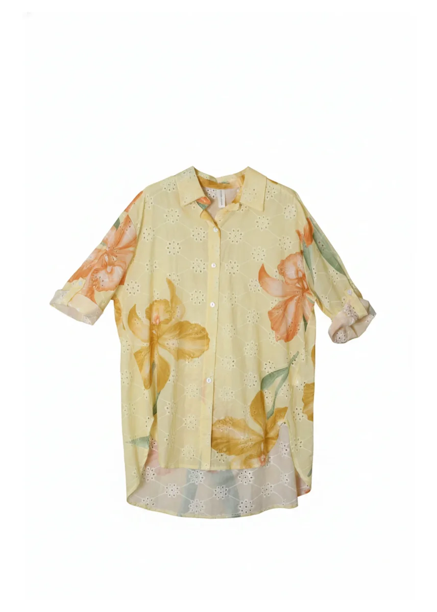 Camisa bordada estampada - Imagen 9