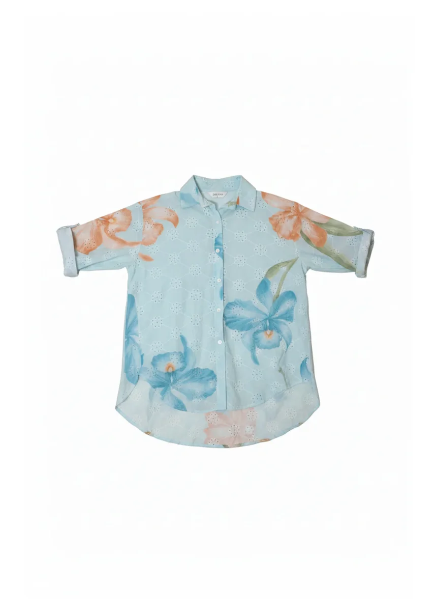 Camisa bordada estampada - Imagen 7