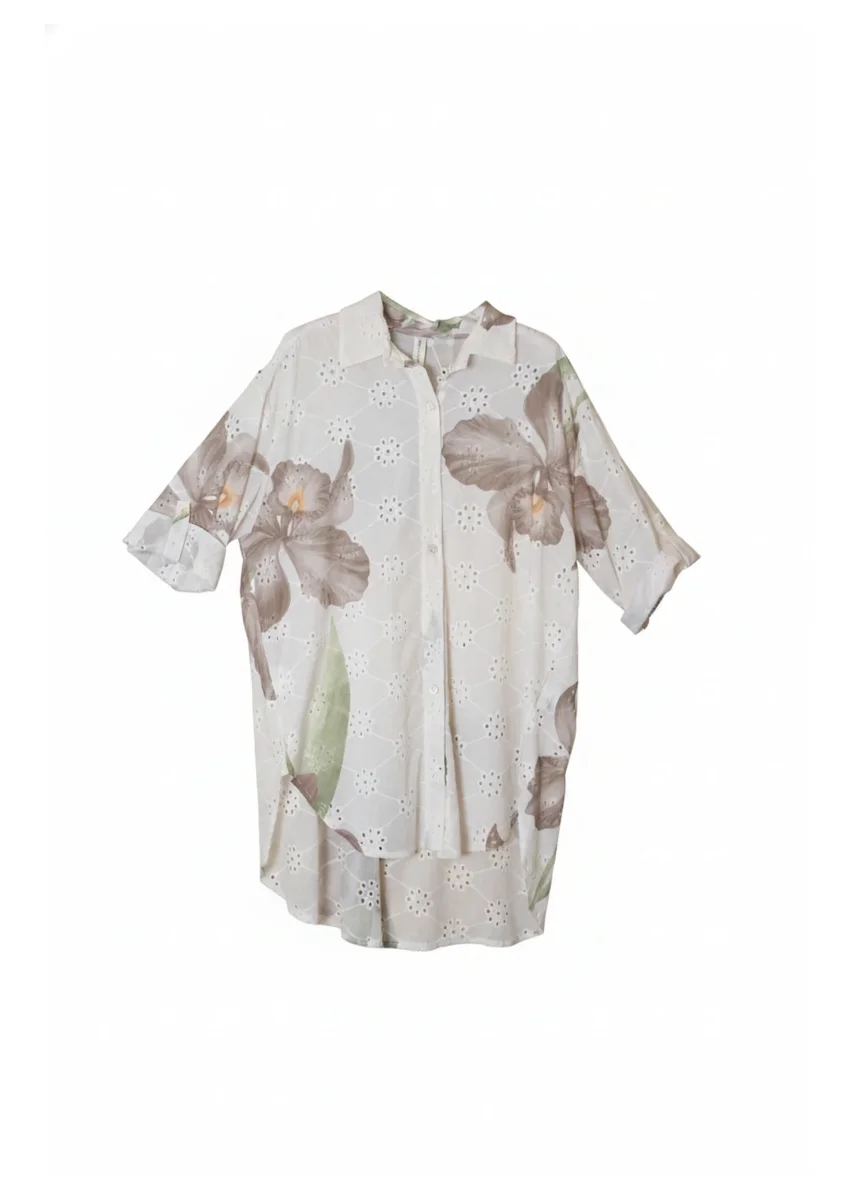 Camisa bordada estampada - Imagen 5