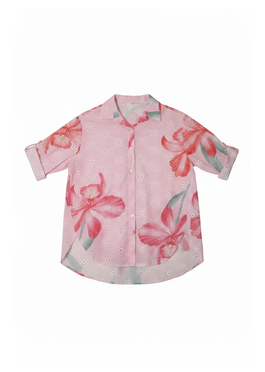 Camisa bordada estampada - Imagen 3