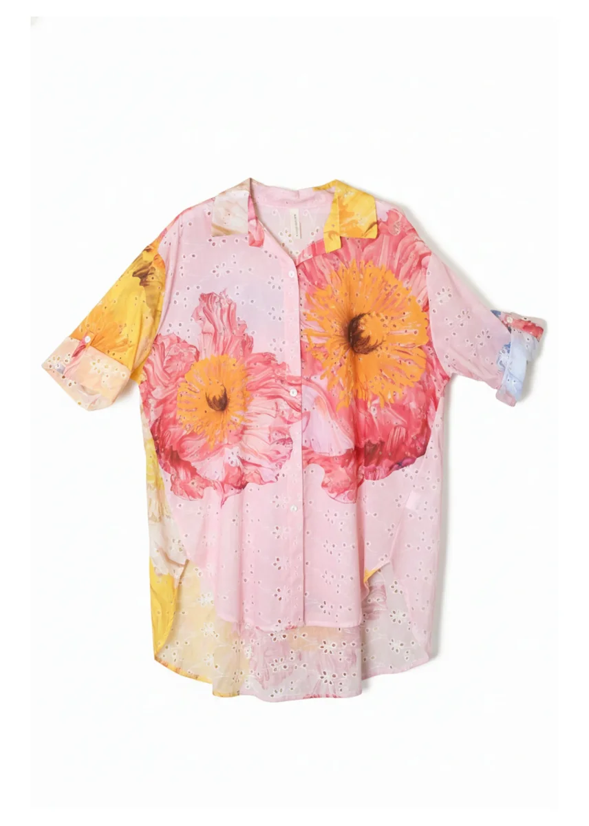 Camisa bordada estampada - Imagen 5