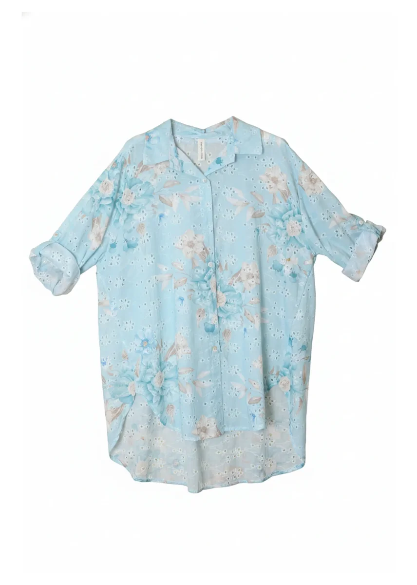 Camisa bordada estampada - Imagen 5
