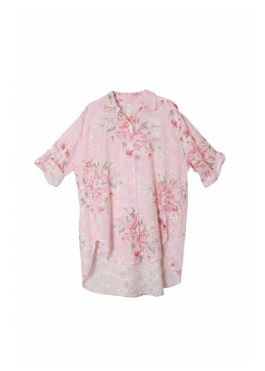 Camisa bordada estampada - Imagen 7