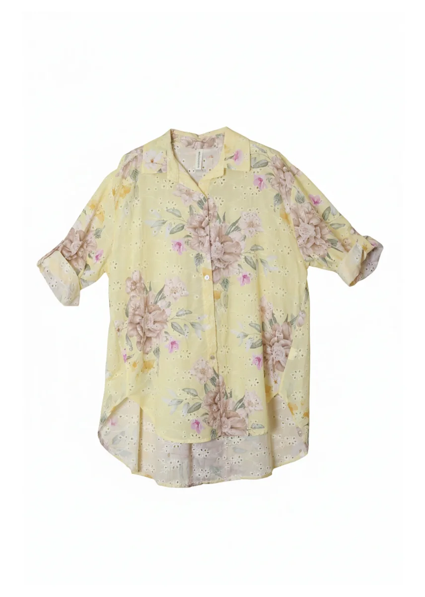 Camisa bordada estampada - Imagen 9