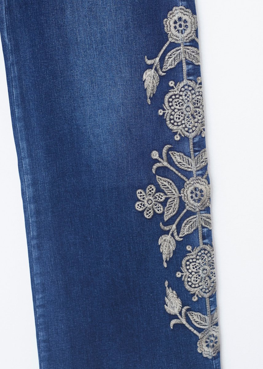 Jeans wide leg bordados - Imagen 6