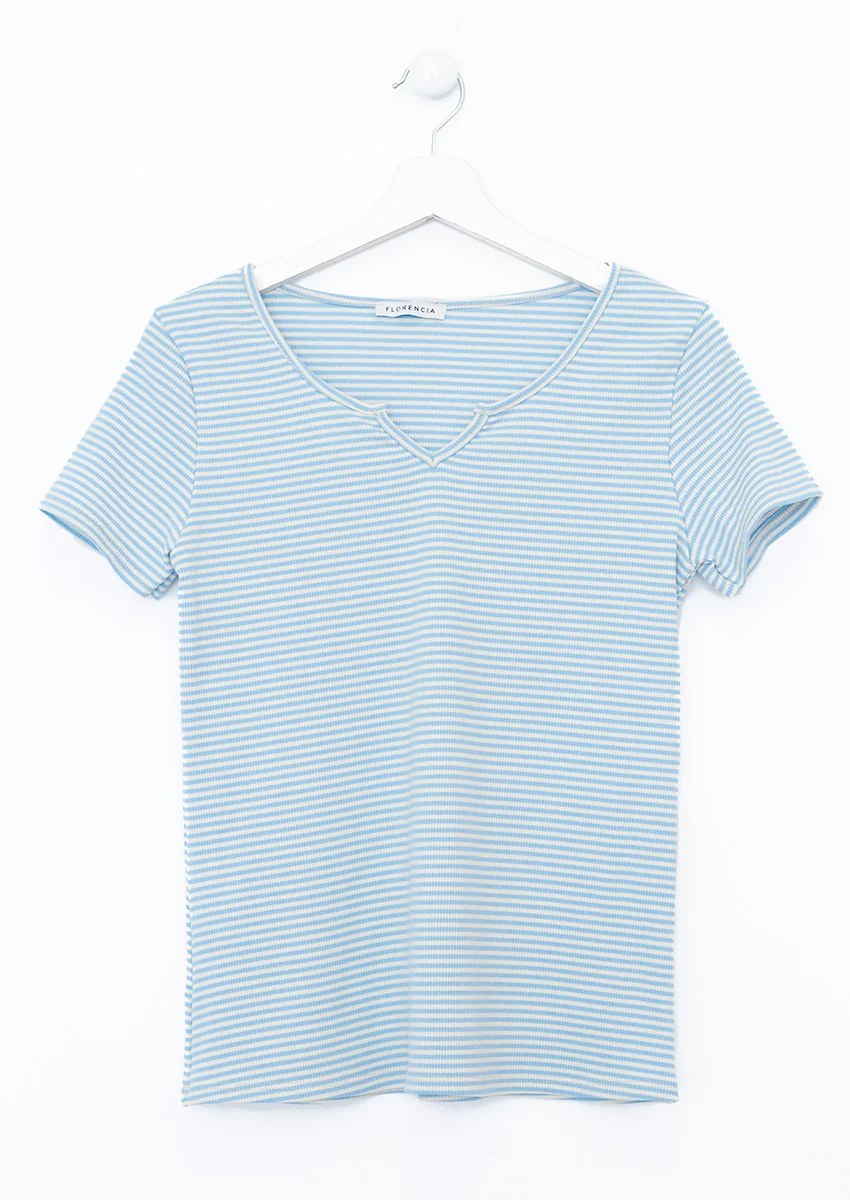Camiseta rayas canalé - Imagen 8