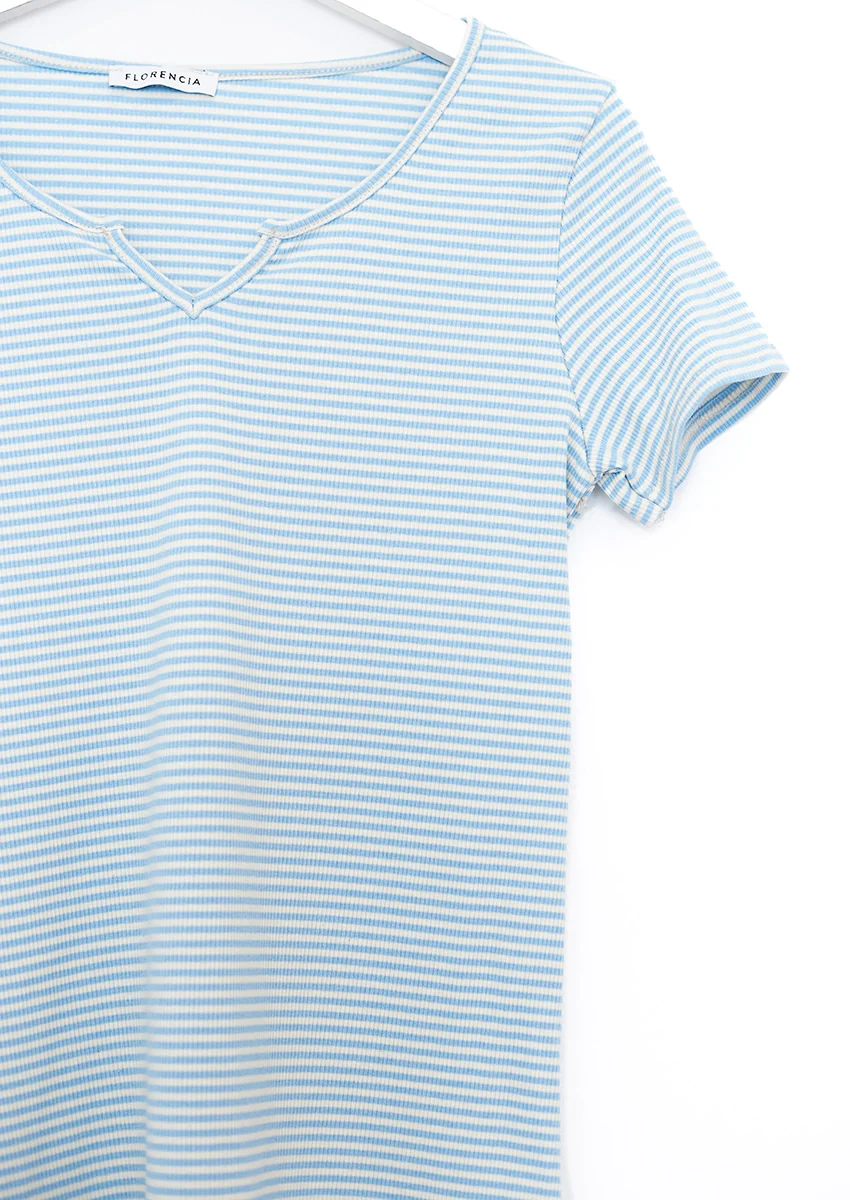 Camiseta rayas canalé - Imagen 9