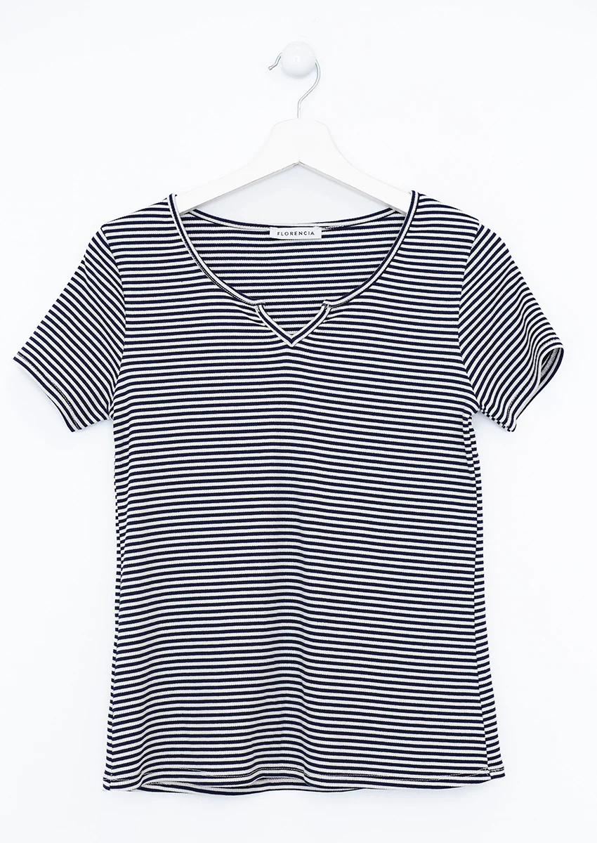 Camiseta rayas canalé - Imagen 6