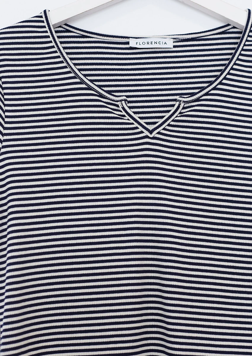 Camiseta rayas canalé - Imagen 7