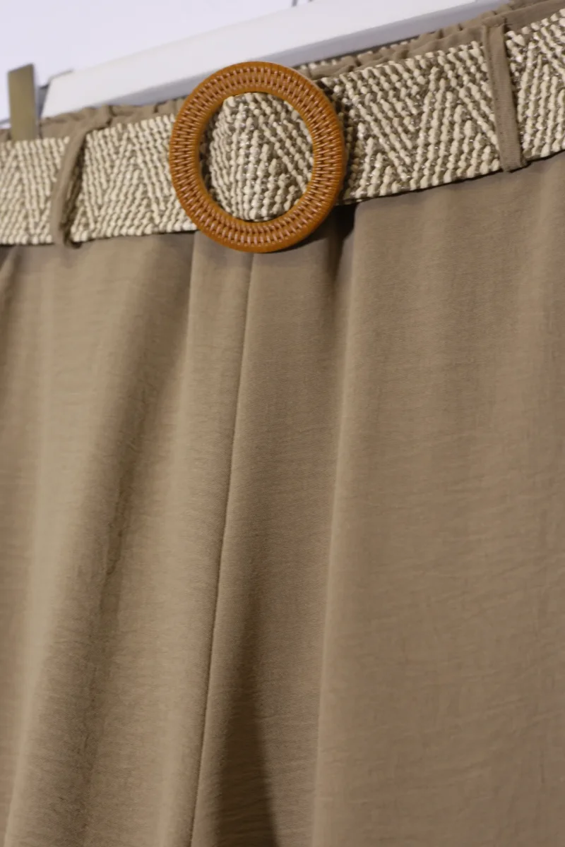 Pantalones fluidos cinturón - Imagen 5