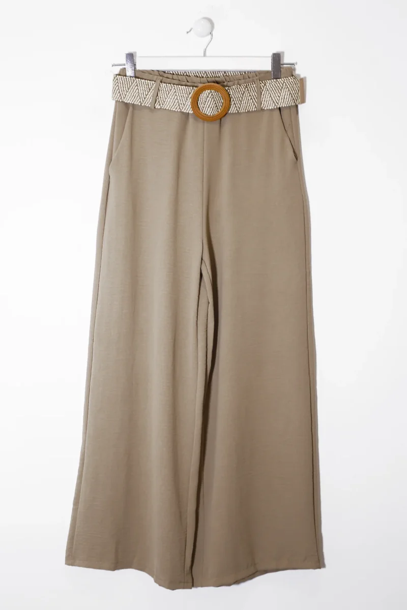 Pantalones fluidos cinturón - Imagen 4