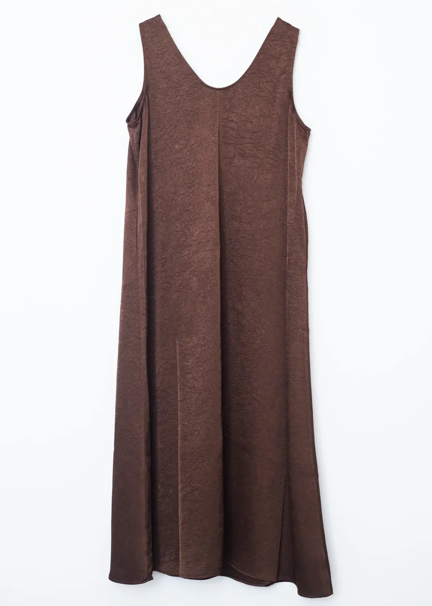 Vestido raso largo - Imagen 3