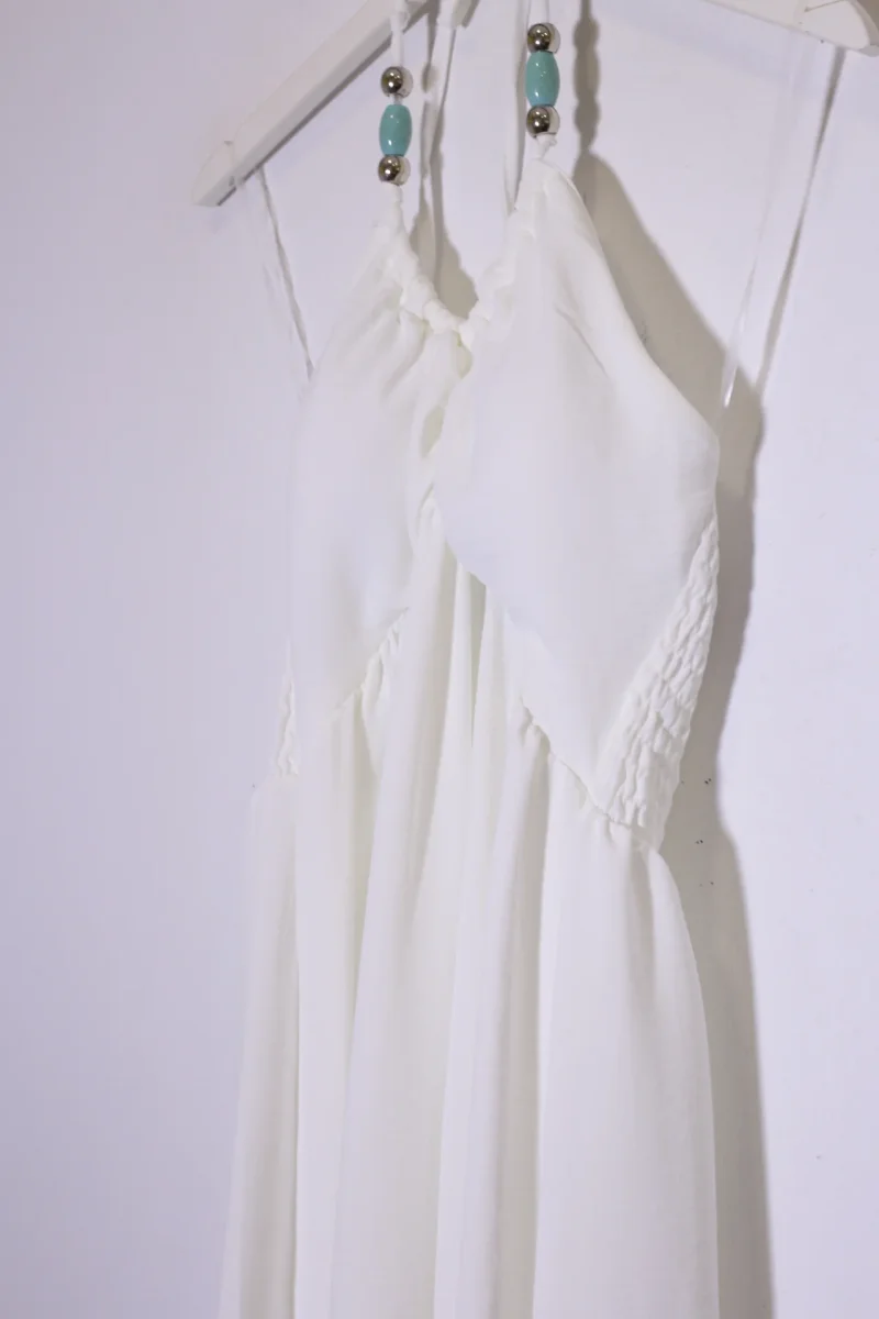 Vestido abalorios fluido corto - Imagen 7