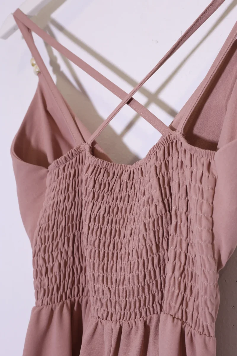 Vestido abalorios fluido corto - Imagen 7
