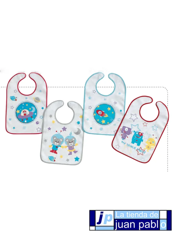 INTERBABY 134 Babero Rizo Plastificado 25x40cm - Imagen 2