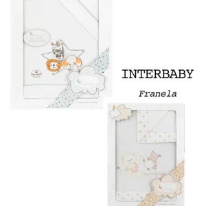 INTERBABY Juego de Sábanas de Franela para Cuna