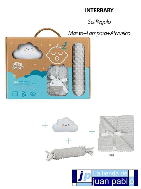 INTERBABY Set Regalo Manta + Lámpara + Antivuelco