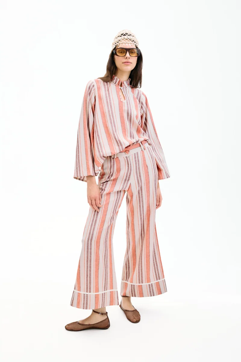 Pantalón Scirocco Rayas Coral y Lila - Imagen 7