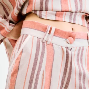 Pantalón Scirocco Rayas Coral y Lila