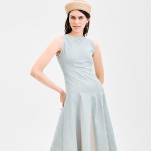 Vestido Venezia Midi Celeste