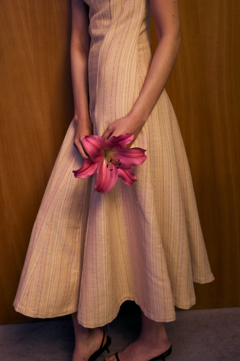 Vestido Tramonto Tweed Naranja - Imagen 5
