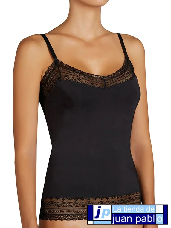 ISABEL MORA 19144 Camiseta Tirante Fino Encaje