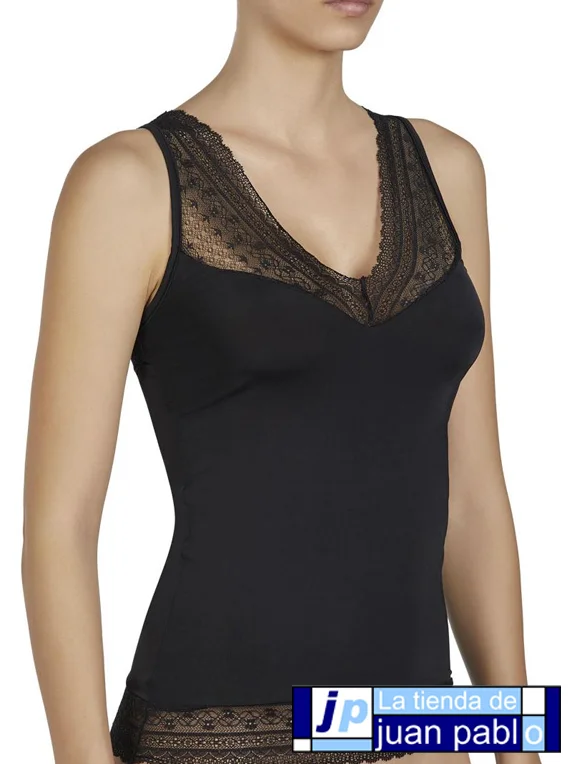 ISABEL MORA 19150 Camiseta Sin Mangas Encaje - Imagen 2
