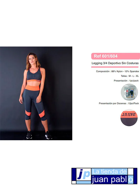 JAST 601 Legging Pirata Sin Costuras - Imagen 2